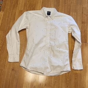 Publish white button down shirt sz small